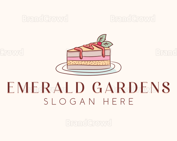 Cherry Cake Slice Logo