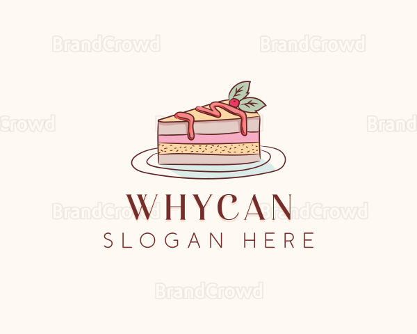 Cherry Cake Slice Logo