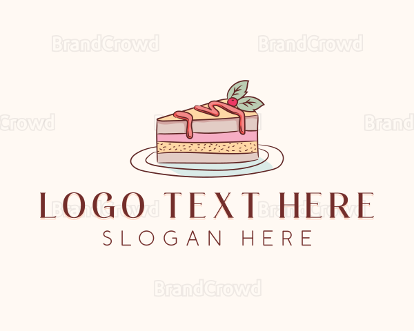 Cherry Cake Slice Logo