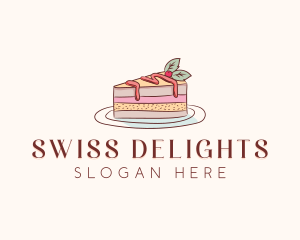 Cherry Cake Slice Logo