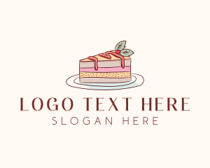 Cherry Cake Slice Logo