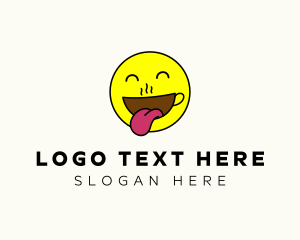 Smiley Face - Happy Emoji Coffee logo design