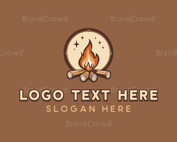 Camping Bonfire Outdoor Logo