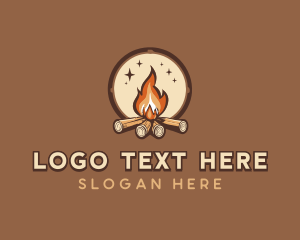 Outdoor - Camping Bonfire Outdoor logo design