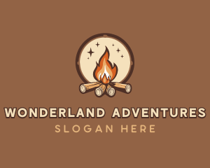 Camping Bonfire Outdoor logo design