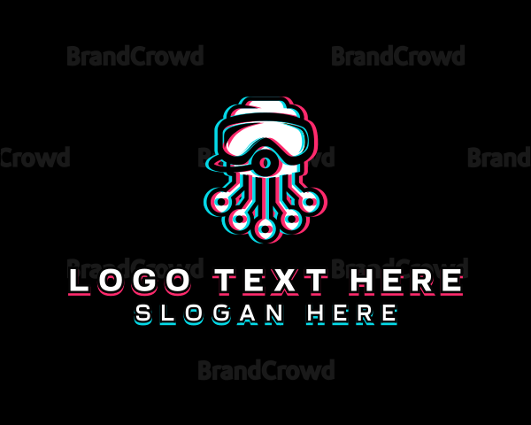 Glitch Octopus Esports Logo