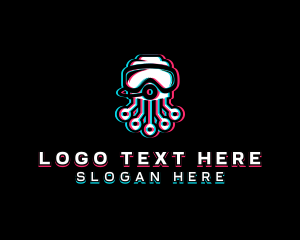 Game - Glitch Octopus Esports logo design