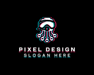 Graphics - Glitch Octopus Esports logo design