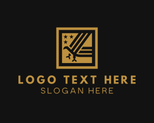 State - American Eagle Frame logo design