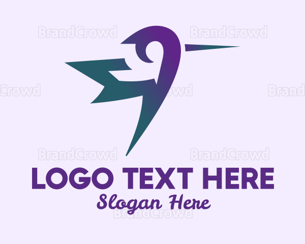 Gradient Hummingbird Aviary Logo