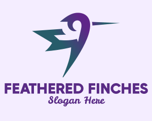 Gradient Hummingbird Aviary  logo design