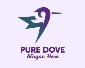 Gradient Hummingbird Aviary  logo design