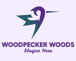 Woodpecker - Gradient Hummingbird Aviary logo design