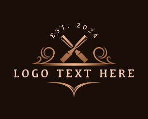 Carpentry - Chisel Woodwork Carpentry logo design