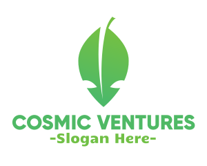 Green Alien Leaf logo design