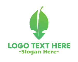 Eco - Green Alien Leaf logo design