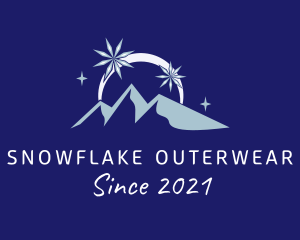 Snowflake Mountain Peak logo design