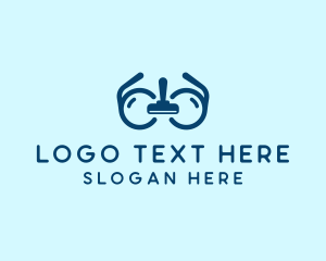 Eyeglasses - Clean Eyeglasses Squeegee logo design