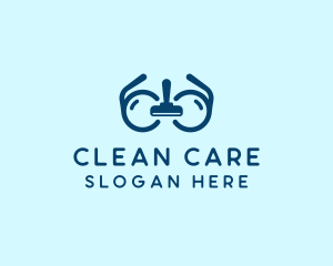 Clean Eyeglasses Squeegee logo design