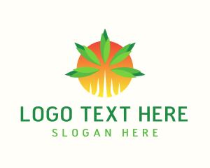 Eco - Marijuana Leaf Vape logo design