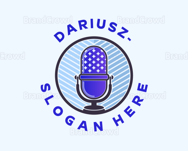 Microphone Audio Podcast Logo