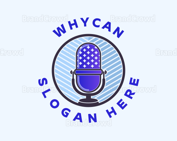 Microphone Audio Podcast Logo