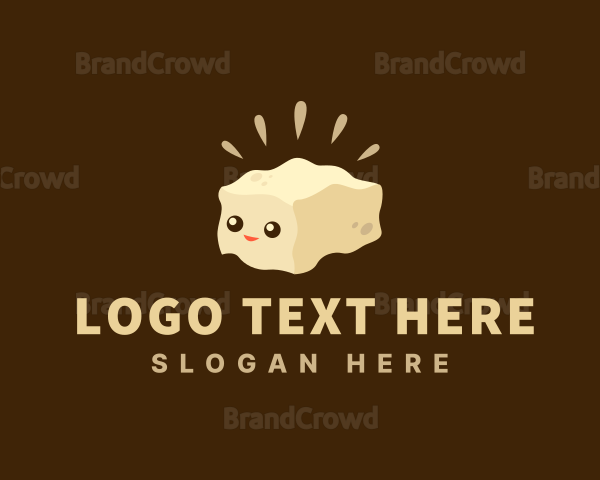 Cute Tofu Food Logo