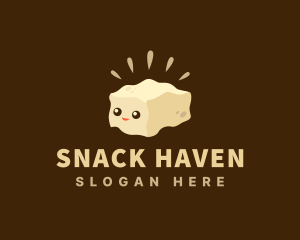 Cute Tofu Food logo design