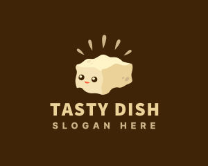 Cute Tofu Food logo design