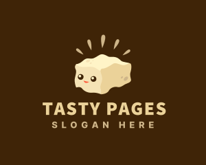 Cute Tofu Food logo design