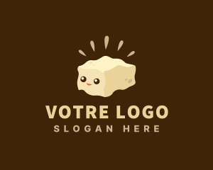 Snack - Cute Tofu Food logo design