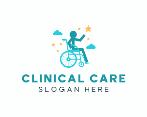 Human Wheelchair Seat logo design