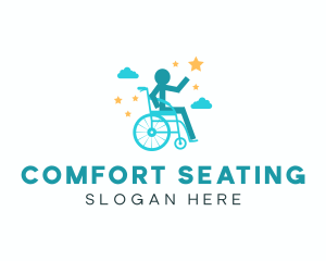 Human Wheelchair Seat logo design