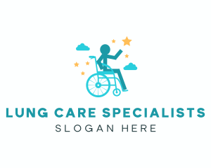 Human Wheelchair Seat logo design