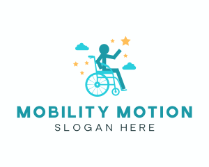 Human Wheelchair Seat logo design