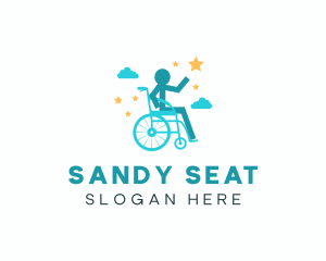 Human Wheelchair Seat logo design