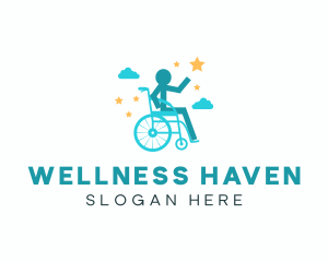 Welfare - Human Wheelchair Seat logo design