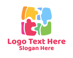 Multicolor Preschool Puzzle  Logo