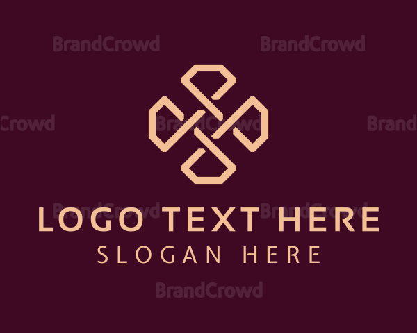 Beige Diamond Cross Logo