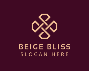 Beige Diamond Cross logo design