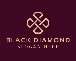 Beige Diamond Cross logo design