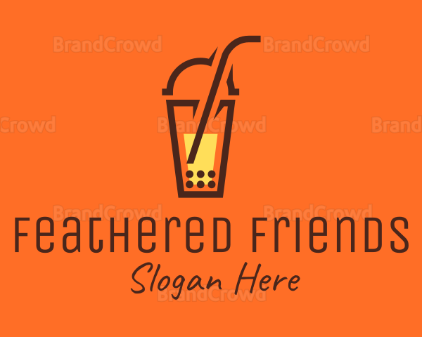 Modern Boba Cup Logo