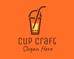 Cup - Modern Boba Cup logo design