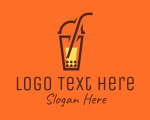 Modern Boba Cup Logo