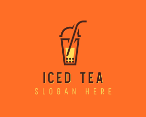 Modern Boba Cup logo design