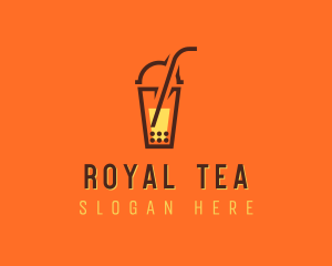 Modern Boba Cup logo design