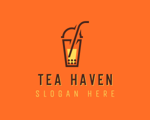 Modern Boba Cup logo design