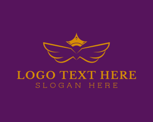 Tiara - Royal Golden Wings logo design