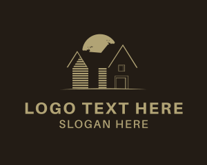 Night - Rural House Barn logo design
