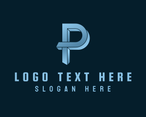 Steel - Generic 3D Letter P logo design